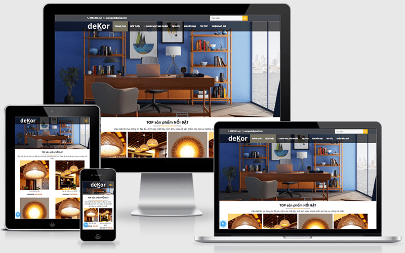Thiết kế website bán hàng decor - trang trí nội thất