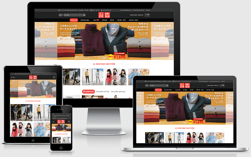 Thiết kế website bán hàng thời trang xách tay.